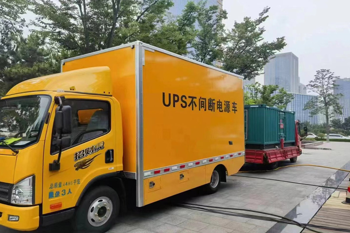新市发电机租赁施工现场